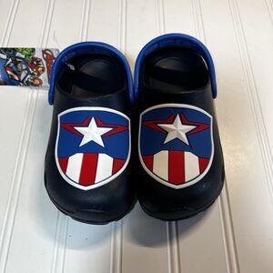 Marvel Avengers Captain America Toddler Boys Kids Sandals Slides 9/10